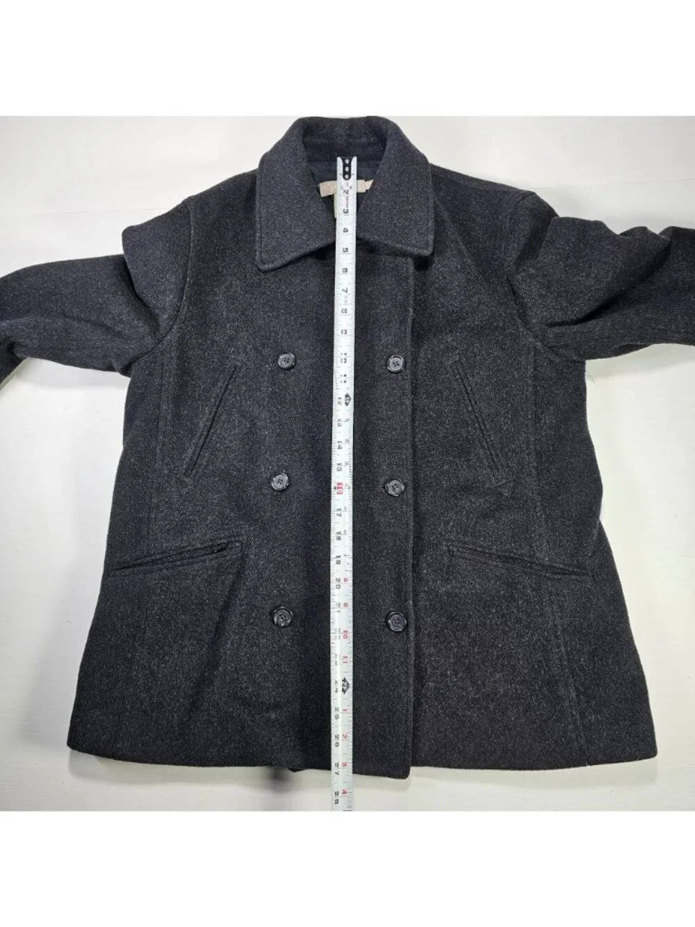 J. Crew Wool Blend Peacoat Thinsulate Lining Women's Size M Dark Charcoal Gray - Picture 7 of 10